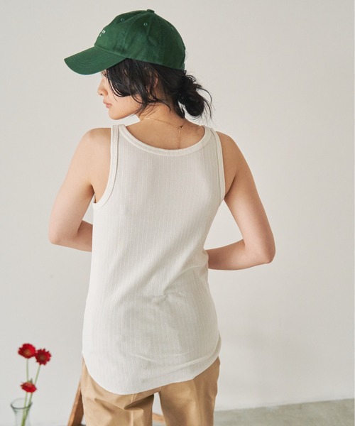 ANGIE（アンジー）の「ランダムリブタンクトップ/無地/ボーダー（タンクトップ・レディース・オフホワイト/ブラウン系その他/ブルー系その他/イエロー系その他/スミクロ/ダークオレンジ・FREE）」の22枚目の写真