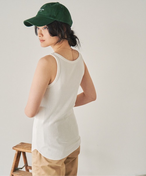 ANGIE（アンジー）の「ランダムリブタンクトップ/無地/ボーダー（タンクトップ・レディース・オフホワイト/ブラウン系その他/ブルー系その他/イエロー系その他/スミクロ/ダークオレンジ・FREE）」の21枚目の写真