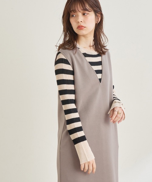 natural couture（ナチュラルクチュール）の「【WEB限定カラー有り】キラッとほんわりシアーリブニット（ニット/セーター・レディース・オフホワイト/ベージュ/グリーン/その他1/その他2・FREE）」の22枚目の写真