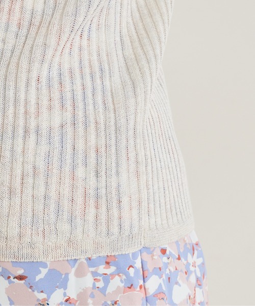 natural couture（ナチュラルクチュール）の「【WEB限定カラー有り】キラッとほんわりシアーリブニット（ニット/セーター・レディース・オフホワイト/ベージュ/グリーン/その他1/その他2・FREE）」の10枚目の写真