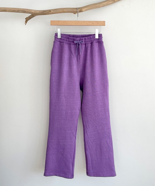 CANAL JEAN（キャナルジーン）の「RED CHOP WORKS(レッドチョップワークス) 裏毛サイドスリットパンツ（その他パンツ・レディース・ホワイト/ブラック/パープル/グリーン・38/36）」の22枚目の写真