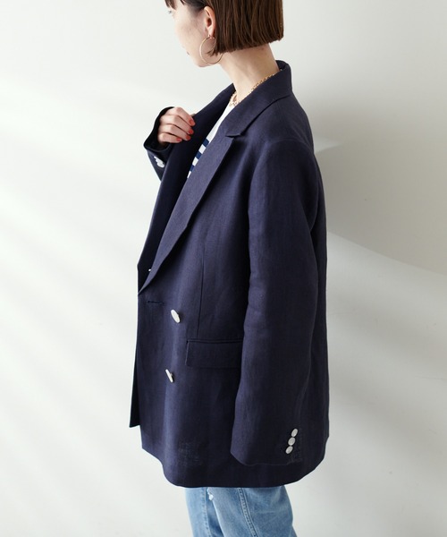 美品✨コラージュガリャルダガランテ ウールライクダブルジャケット 紺ブレ フリー COLLAGE GALLARDAGALANTE ジャケット テーラードジャケット