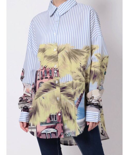 GYDA（ジェイダ）の「【セットアップ着用可】COAST PATTERN BIG シャツ（シャツ/ブラウス・レディース・アイボリー/その他1・FREE）」の4枚目の写真