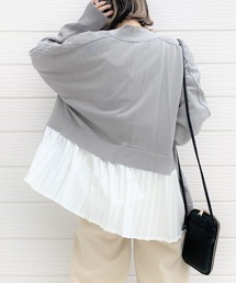 Q | プリーツドッキングカーデ(カーディガン/ボレロ)