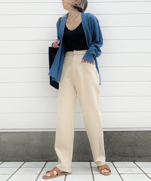 Q(キュー)の「プリーツドッキングカーデ(カーディガン/ボレロ・レディース・ライトグレー/ブルー・MEDIUM)」の8枚目の写真