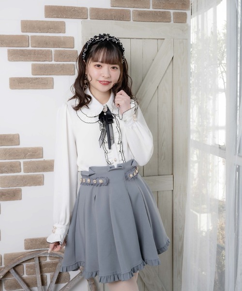 ROJITA（ロジータ）の「ピコレースフリルブラウス（シャツ/ブラウス・レディース・ホワイト/ブラック/ピンク・FREE）」の2枚目の写真