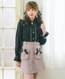 ピコレースフリルブラウス