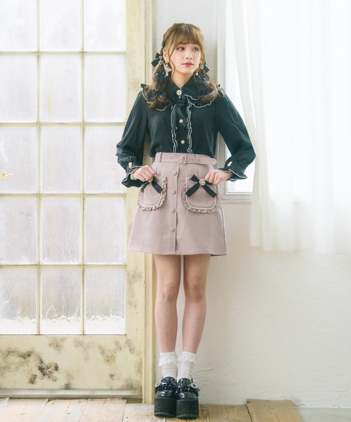 ROJITA（ロジータ）の「ピコレースフリルブラウス（シャツ/ブラウス・レディース・ホワイト/ブラック/ピンク・FREE）」の9枚目の写真