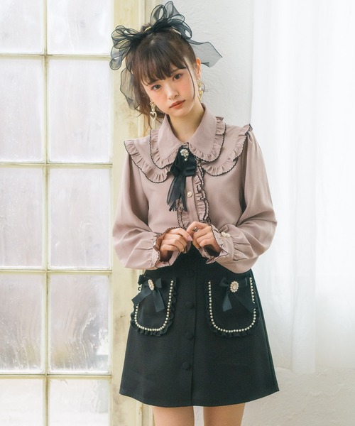 ROJITA（ロジータ）の「ピコレースフリルブラウス（シャツ/ブラウス・レディース・ホワイト/ブラック/ピンク・FREE）」の10枚目の写真