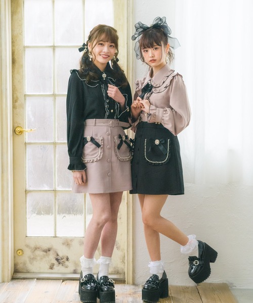 ROJITA（ロジータ）の「ピコレースフリルブラウス（シャツ/ブラウス・レディース・ホワイト/ブラック/ピンク・FREE）」の8枚目の写真