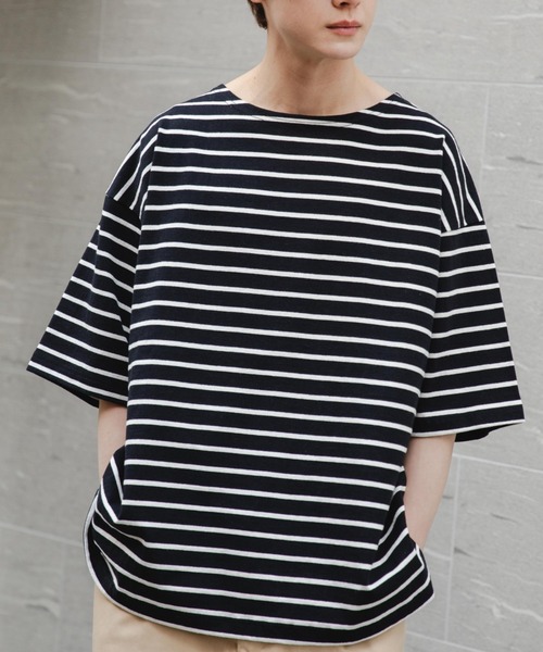 WEGO（ウィゴー）の「WEGO/バスクボーダーBIGT（Tシャツ/カットソー・メンズ・ホワイト/ブラック/ホワイト系その他・LARGE/MEDIUM）」の22枚目の写真