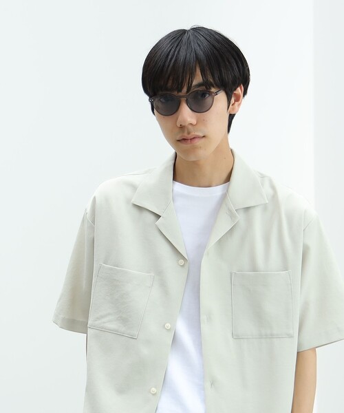 BEAMS HEART(ビームスハート)の「【ユニセックス】ボストン型 サングラス(UVカット)(サングラス・メンズ・チャコールグレー/ブルー・ONE SIZE)」の6枚目の写真