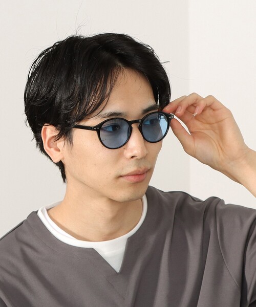 BEAMS HEART(ビームスハート)の「【ユニセックス】ボストン型 サングラス(UVカット)(サングラス・メンズ・チャコールグレー/ブルー・ONE SIZE)」の18枚目の写真