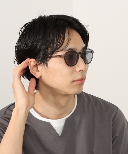 BEAMS HEART(ビームスハート)の「【ユニセックス】ボストン型 サングラス(UVカット)(サングラス・メンズ・チャコールグレー/ブルー・ONE SIZE)」の17枚目の写真