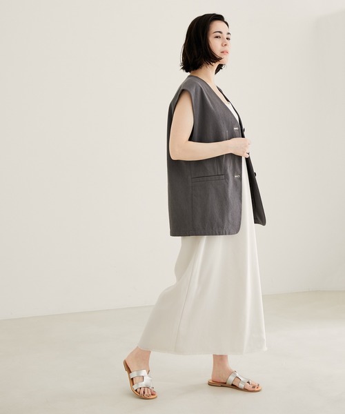 NICOLAS LAINAS（ニコラスライナス）の「【NICOLAS LAINAS】レザーフラットサンダル（サンダル・レディース・ブラック/ダークブラウン/シルバー・36/37/38）」の5枚目の写真