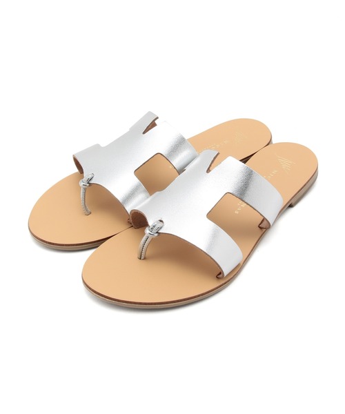 NICOLAS LAINAS（ニコラスライナス）の「【NICOLAS LAINAS】レザーフラットサンダル（サンダル・レディース・ブラック/ダークブラウン/シルバー・36/37/38）」の17枚目の写真