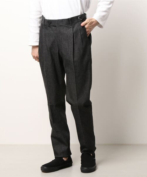 アレキサンダージュリアンメンズ Alexander Julian Men ストレッチデニム Julian アレキサンダージュリアン のファッション セットアップ 2タックパンツ 2タックパンツ セットアップ Julian Men 黒 セットアップジャケットございます スラックス Alexander 大