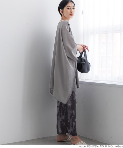 coca（coca）（コカ）の「すっぽり体型カバーサマーポンチョ（ポンチョ・レディース・ブラック/グレー・ONE SIZE）」の10枚目の写真