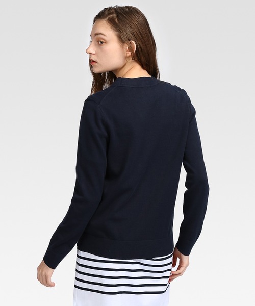 TOMMY HILFIGER(トミーヒルフィガー)の「Vネックニットカーディガン(カーディガン/ボレロ・レディース・ベージュ/ネイビー・SMALL/MEDIUM/X-SMALL)」の11枚目の写真