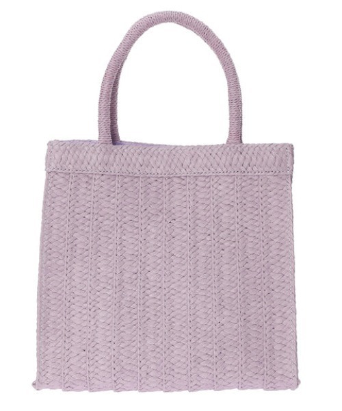 Green　Parks（グリーンパークス）の「・ブレード編みスクエアトートバッグ（トートバッグ・レディース・ベージュ/ラベンダー/グレイッシュベージュ・FREE）」の3枚目の写真