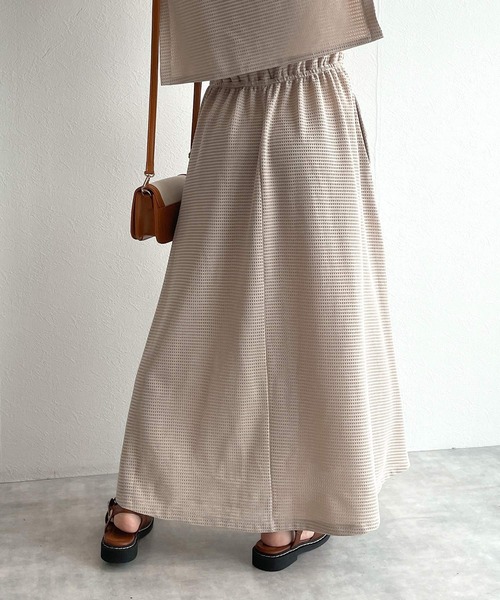 w closet(ダブルクローゼット)の「フェイクレイヤード半袖ワンピース(ワンピース・レディース・アイボリー/グレイッシュベージュ/グリーン/ブルー・FREE)」の16枚目の写真