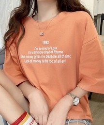 ワードロゴプリントクルーネックTシャツ