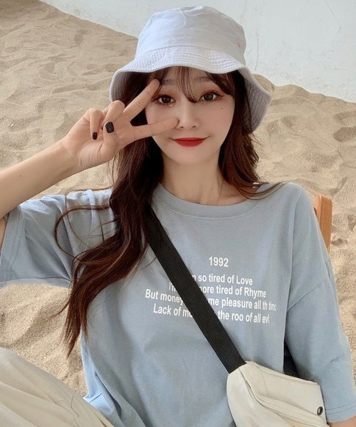 Chaco closet（チャコ クローゼット）の「ワードロゴプリントクルーネックTシャツ（Tシャツ/カットソー・レディース・ホワイト/ブルー/オレンジ・FREE）」の20枚目の写真
