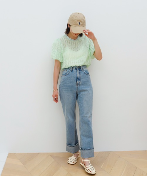 lala Born(ララボーン)の「ポップコーンシアートップス(Tシャツ/カットソー・レディース・ライム/アイボリー/ブラック・FREE)」の19枚目の写真
