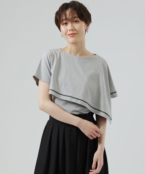 CAST: ラインデザインカットソー CAST:（キャストコロン）の「ラインデザインカットソー（Tシャツ