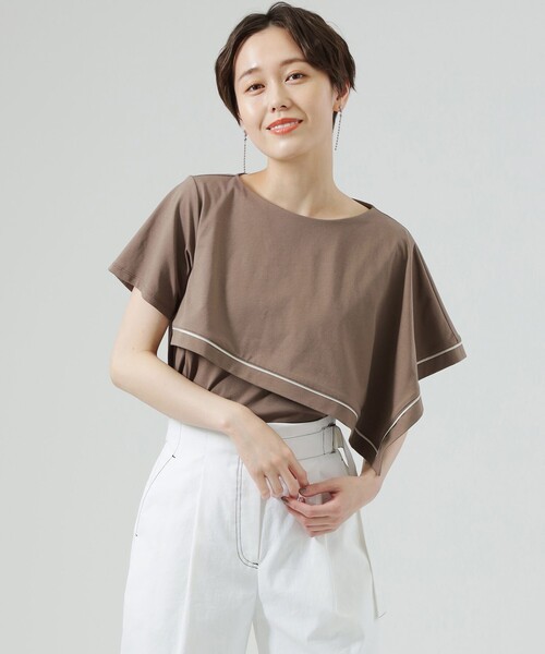 CAST: ラインデザインカットソー CAST:（キャストコロン）の「ラインデザインカットソー（Tシャツ