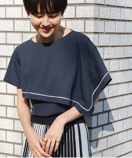 CAST: ラインデザインカットソー CAST:（キャストコロン）の「ラインデザインカットソー（Tシャツ