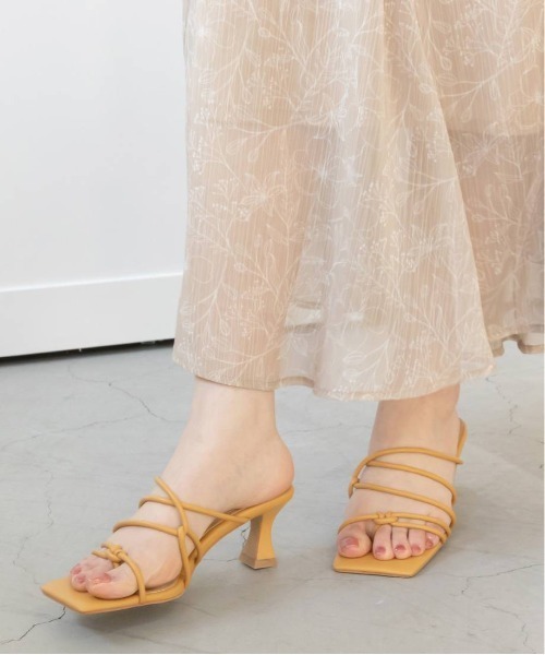 RANDA(ランダ)の「ノットディテールトングサンダル(サンダル・レディース・ダークブラウン/アイボリー/イエロー・LL/S/M/L)」の10枚目の写真