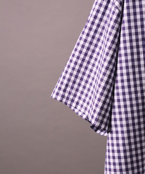 re_k by JUNRED（レクバイジュンレッド）の「【 re_k by JUNRED 】BIGブロードレギュラーカラーハーフスリーブシャツ（シャツ/ブラウス・メンズ・パープル/ホワイト/ブルー系その他4・S/L/M）」の6枚目の写真
