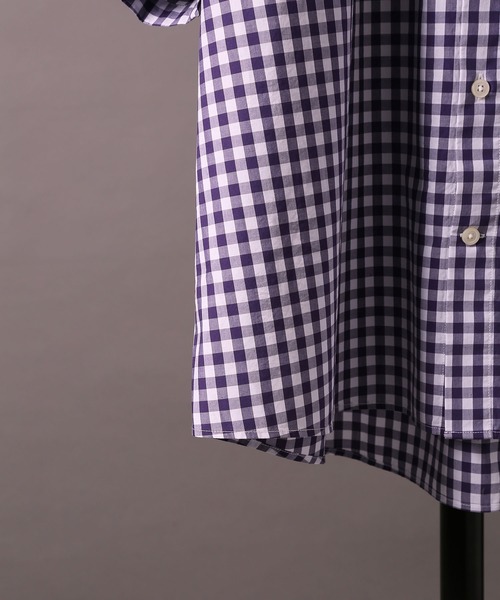 re_k by JUNRED（レクバイジュンレッド）の「【 re_k by JUNRED 】BIGブロードレギュラーカラーハーフスリーブシャツ（シャツ/ブラウス・メンズ・パープル/ホワイト/ブルー系その他4・S/L/M）」の5枚目の写真