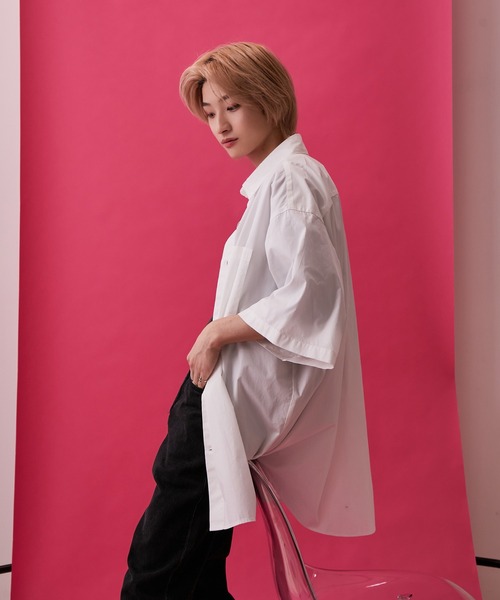 re_k by JUNRED（レクバイジュンレッド）の「【 re_k by JUNRED 】BIGブロードレギュラーカラーハーフスリーブシャツ（シャツ/ブラウス・メンズ・パープル/ホワイト/ブルー系その他4・S/L/M）」の17枚目の写真