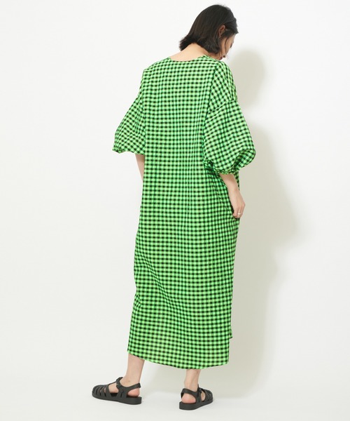 U by SPICK&SPAN(ユーバイスピックアンドスパン)の「【ROSEANNA/ローズアンナ】ギンガムチェック ワンピース(ワンピース・レディース・グリーン・FREE)」の11枚目の写真