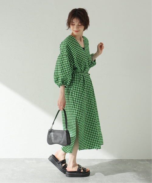 U by SPICK&SPAN(ユーバイスピックアンドスパン)の「【ROSEANNA/ローズアンナ】ギンガムチェック ワンピース(ワンピース・レディース・グリーン・FREE)」の16枚目の写真