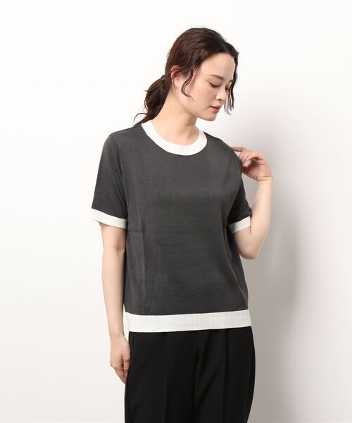 Lugnoncure（ルノンキュール）の「リンガーニット（ニット/セーター・レディース・ベージュ/グリーン/チャコール・ﾌﾘ-）」の13枚目の写真