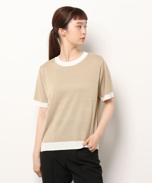 Lugnoncure（ルノンキュール）の「リンガーニット（ニット/セーター・レディース・ベージュ/グリーン/チャコール・ﾌﾘ-）」の14枚目の写真