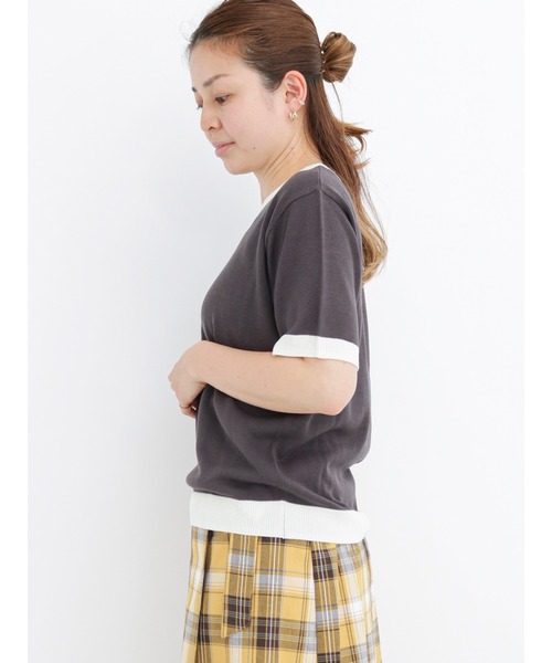 Lugnoncure（ルノンキュール）の「リンガーニット（ニット/セーター・レディース・ベージュ/グリーン/チャコール・ﾌﾘ-）」の9枚目の写真