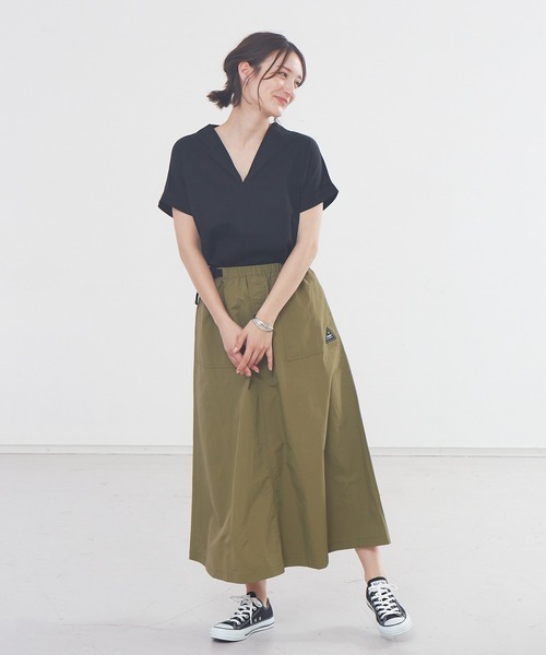 abahouse mavie（アバハウスマヴィ）の「シルケット天竺プルオーバー（Tシャツ/カットソー・レディース・ダークグリーン/ベージュ/ブラック/ホワイト/チャコールグレー/ブルー・フリー）」の15枚目の写真