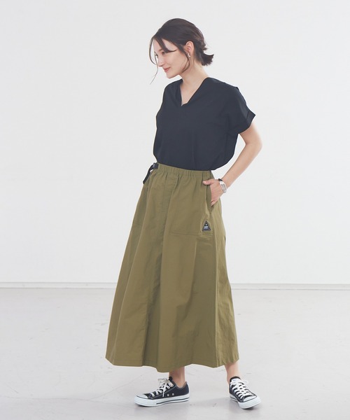 abahouse mavie（アバハウスマヴィ）の「シルケット天竺プルオーバー（Tシャツ/カットソー・レディース・ダークグリーン/ベージュ/ブラック/ホワイト/チャコールグレー/ブルー・フリー）」の16枚目の写真