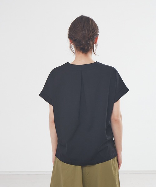 abahouse mavie（アバハウスマヴィ）の「シルケット天竺プルオーバー（Tシャツ/カットソー・レディース・ダークグリーン/ベージュ/ブラック/ホワイト/チャコールグレー/ブルー・フリー）」の18枚目の写真