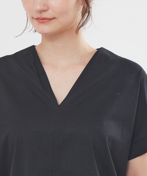 abahouse mavie（アバハウスマヴィ）の「シルケット天竺プルオーバー（Tシャツ/カットソー・レディース・ダークグリーン/ベージュ/ブラック/ホワイト/チャコールグレー/ブルー・フリー）」の19枚目の写真