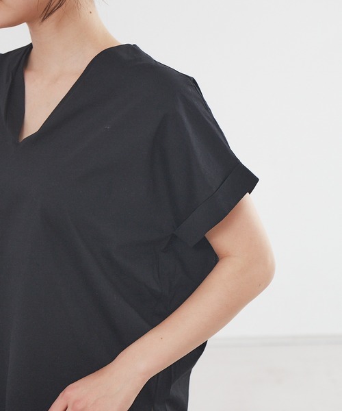 abahouse mavie（アバハウスマヴィ）の「シルケット天竺プルオーバー（Tシャツ/カットソー・レディース・ダークグリーン/ベージュ/ブラック/ホワイト/チャコールグレー/ブルー・フリー）」の20枚目の写真