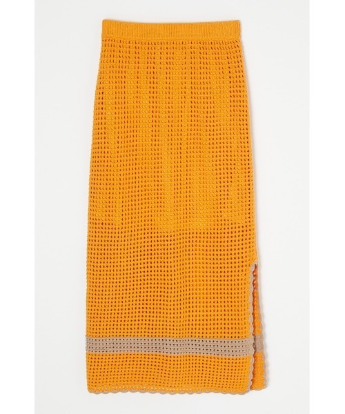 MOUSSY（マウジー）の「CROCHET STRIPE スカート（スカート・レディース・ブラック/オレンジ/アイボリー・1/2）」の6枚目の写真