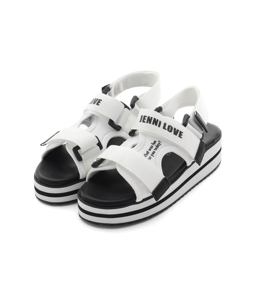 JENNI love（ジェニィラブ）の「ラインソールスポサン（サンダル・キッズ・オフホワイト/ブラック/ラベンダー・20cm/21cm/23cm/24cm/22cm）」の13枚目の写真
