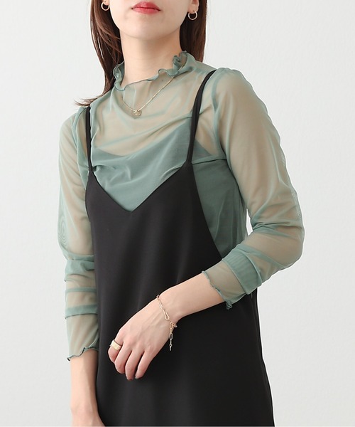 COLONY 2139（コロニートゥーワンスリーナイン）の「チュールメローロンT / シアートップス（Tシャツ/カットソー・レディース・アイボリー/ブラック/グリーン/ブルー/ピンク/オレンジ/グレー/カーキ/ピンク系その他・FREE）」の5枚目の写真