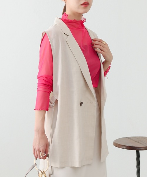 COLONY 2139（コロニートゥーワンスリーナイン）の「チュールメローロンT / シアートップス（Tシャツ/カットソー・レディース・アイボリー/ブラック/グリーン/ブルー/ピンク/オレンジ/グレー/カーキ/ピンク系その他・FREE）」の17枚目の写真