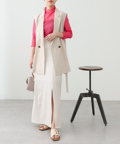 COLONY 2139（コロニートゥーワンスリーナイン）の「チュールメローロンT / シアートップス（Tシャツ/カットソー・レディース・アイボリー/ブラック/グリーン/ブルー/ピンク/オレンジ/グレー/カーキ/ピンク系その他・FREE）」の16枚目の写真